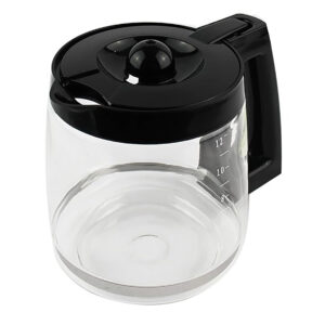 Westeez 12-Cup Heat-Resistant Glass Coffee Carafe - Replacement with Non-Slip Handle, Compatible with Multiple Models