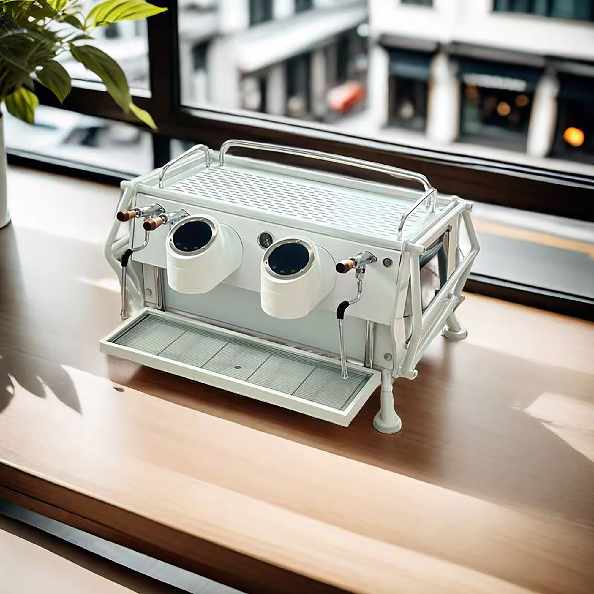 1 Westeez Commercial Dual-Group Espresso Machine with 3 Boilers, PID Control & High-Flow Coffee Inlet Parts – Designed for Cafés and Restaurant Coffee Service