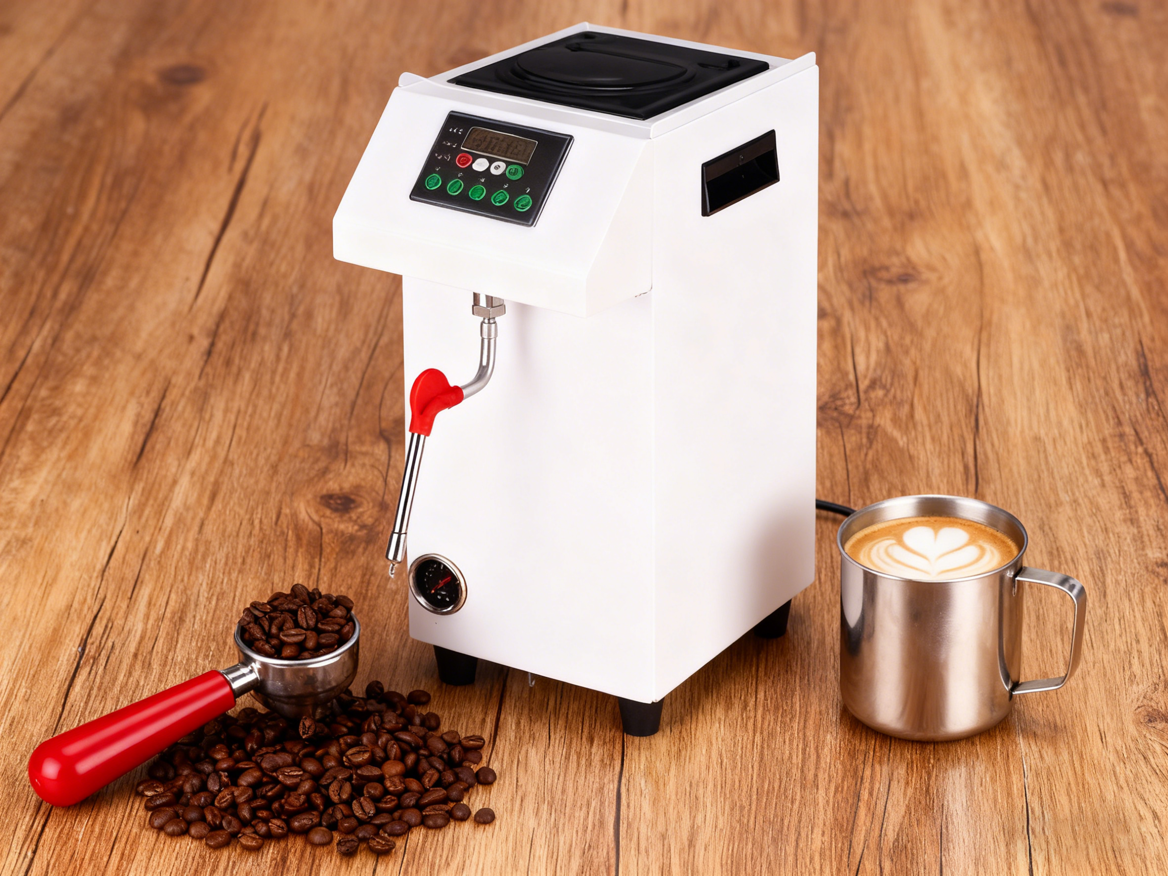 p2 Westeez QMT Commercial Steam Milk Frother – 2-in-1 Heating & Coffee Frothing Machine (6L Capacity) for Restaurant & Café Beverage Preparation