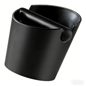 Matte Black Anti-Slip Espresso Knock Box for Commercial Coffee Shops & Baristas
