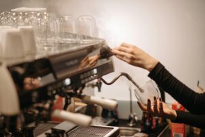 cleaning a portable espresso machine at home