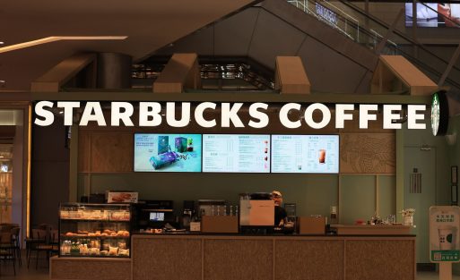Commercial espresso machine installation setup in a modern café
